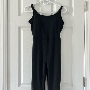 Black Workout Flared Jumpsuit
